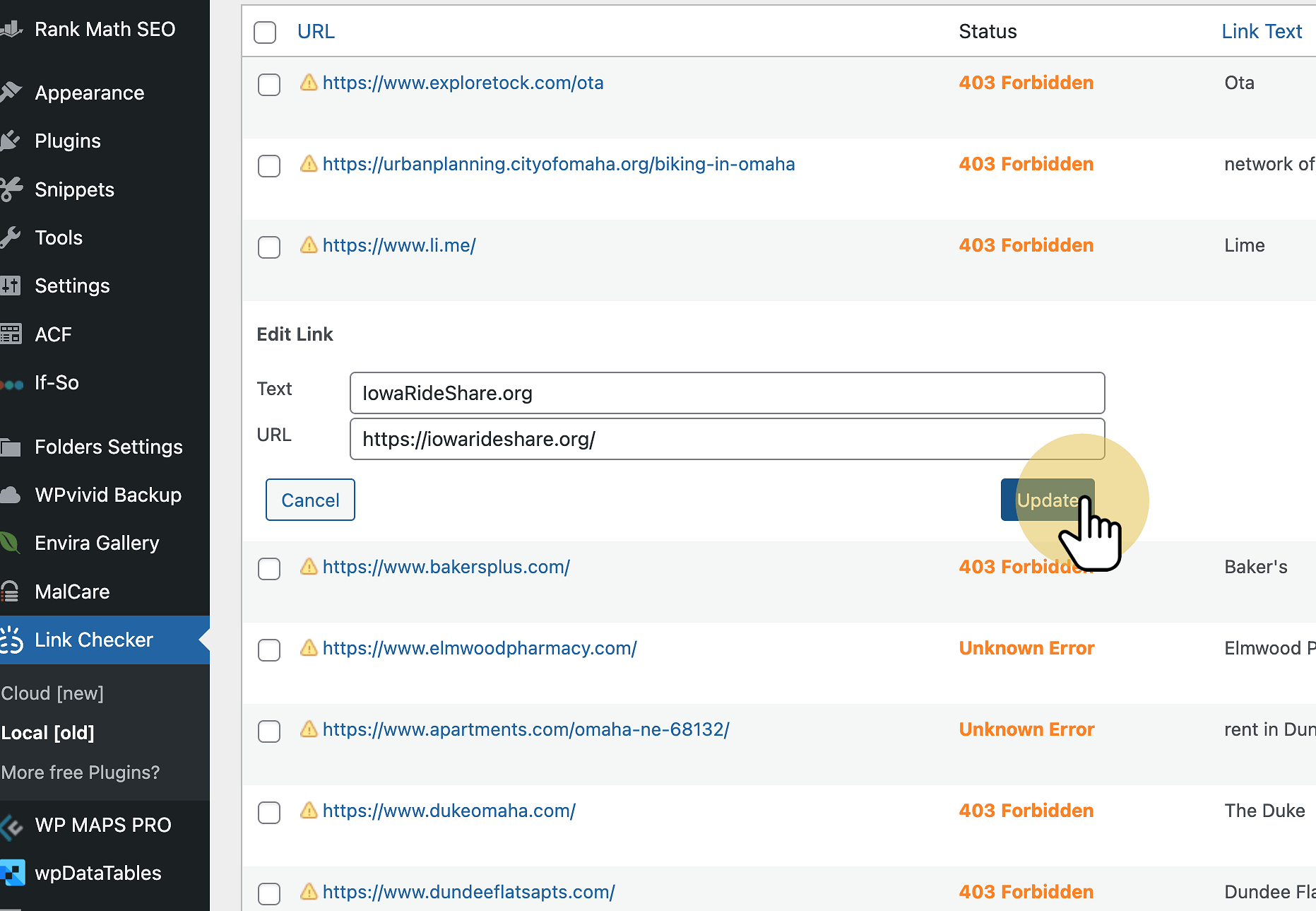 Click "Update" and Your Done
