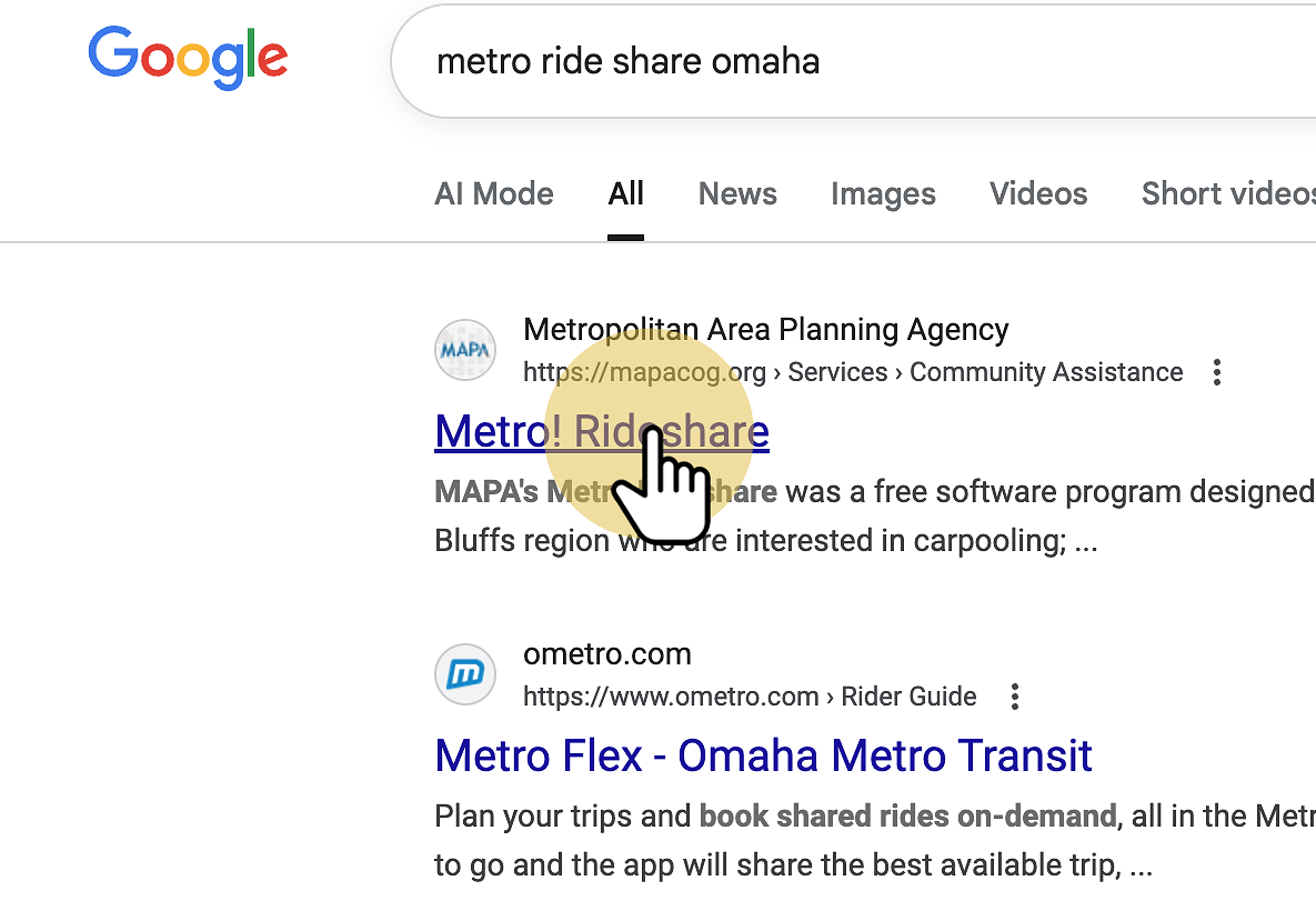 Search Google For The Business / Link